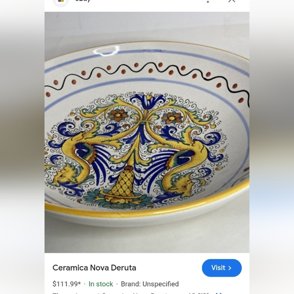 Vintage Ceramica Novia Deruta (Made In Italy) - Picture 5 of 6